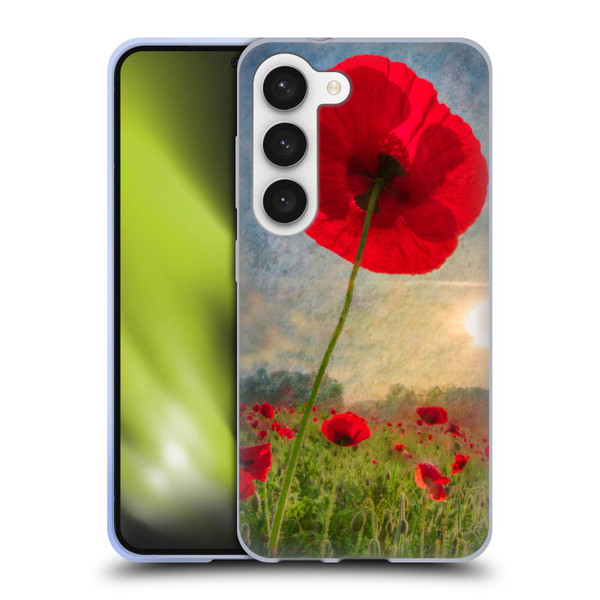 Celebrate Life Gallery Florals Red Flower Soft Gel Case for Samsung Galaxy S23 5G
