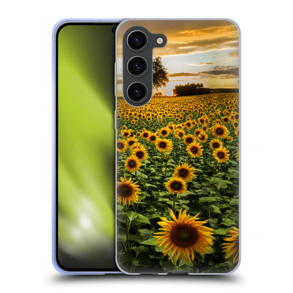 Celebrate Life Gallery Florals Big Sunflower Field Soft Gel Case for Samsung Galaxy S23+ 5G