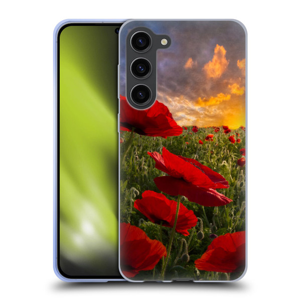 Celebrate Life Gallery Florals Red Flower Field Soft Gel Case for Samsung Galaxy S23+ 5G