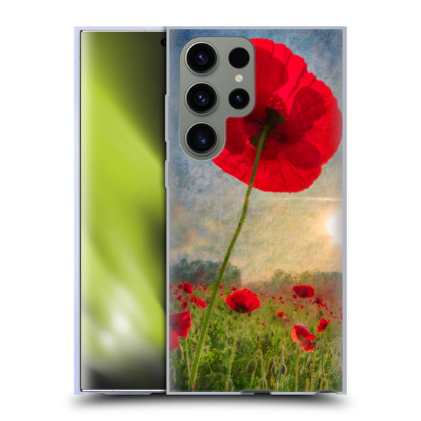 Celebrate Life Gallery Florals Red Flower Soft Gel Case for Samsung Galaxy S23 Ultra 5G
