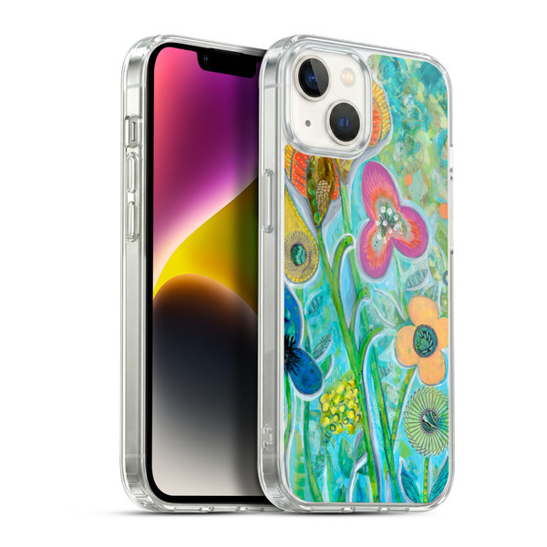Wyanne Nature Garden Wildflowers Soft Gel Case for Apple iPhone 14 Plus & MagSafe
