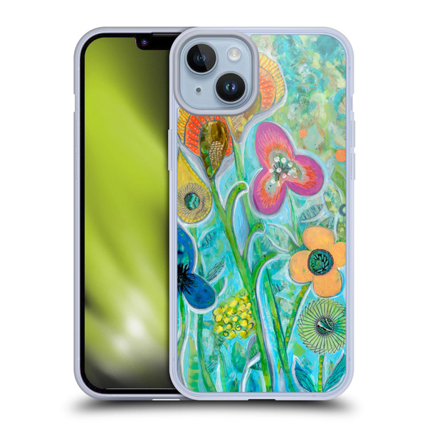Wyanne Nature Garden Wildflowers Soft Gel Case for Apple iPhone 14 Plus