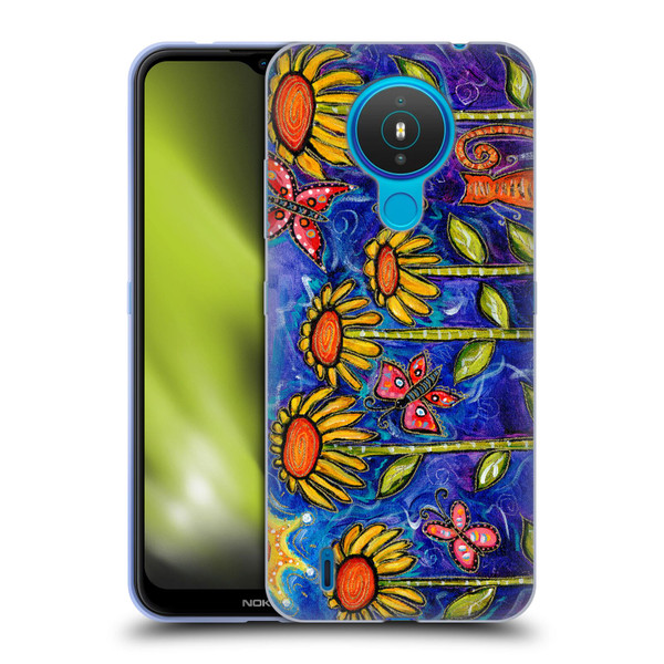 Wyanne Nature 2 Sundown Sunflowers Soft Gel Case for Nokia 1.4