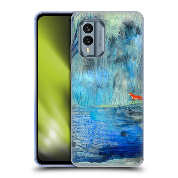Wyanne Nature 2 Red Fox Blue River Soft Gel Case for Nokia X30