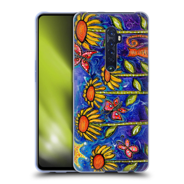 Wyanne Nature 2 Sundown Sunflowers Soft Gel Case for OPPO Reno 2