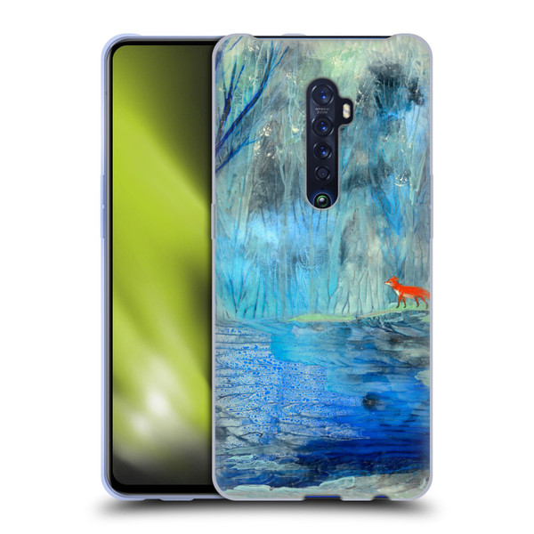 Wyanne Nature 2 Red Fox Blue River Soft Gel Case for OPPO Reno 2