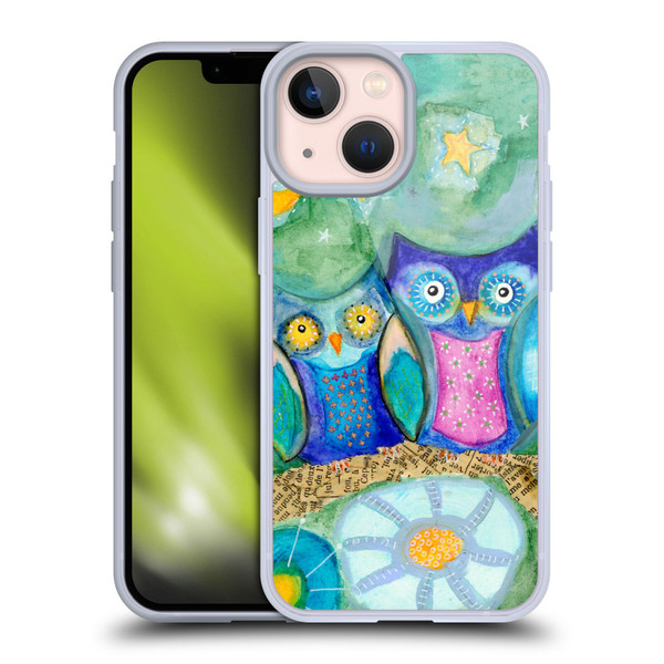 Wyanne Owl Pair of Birds Soft Gel Case for Apple iPhone 13 Mini