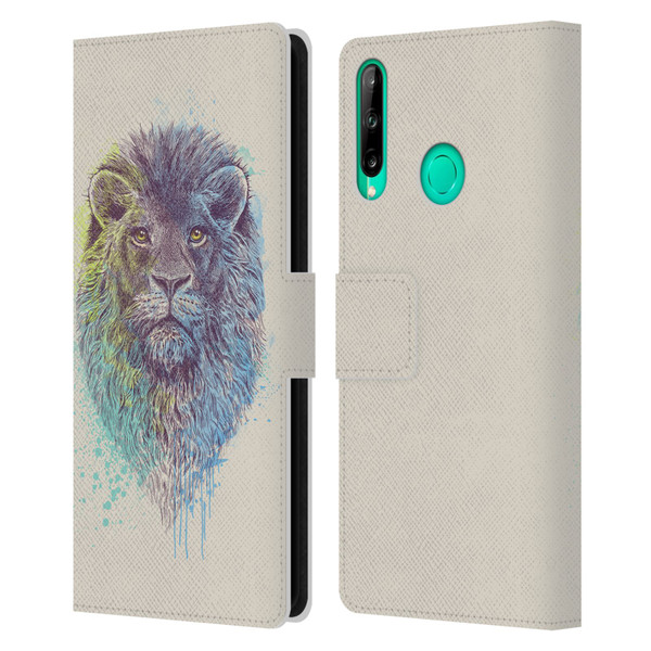 Rachel Caldwell Animals 3 Lion Leather Book Wallet Case Cover For Huawei P40 lite E