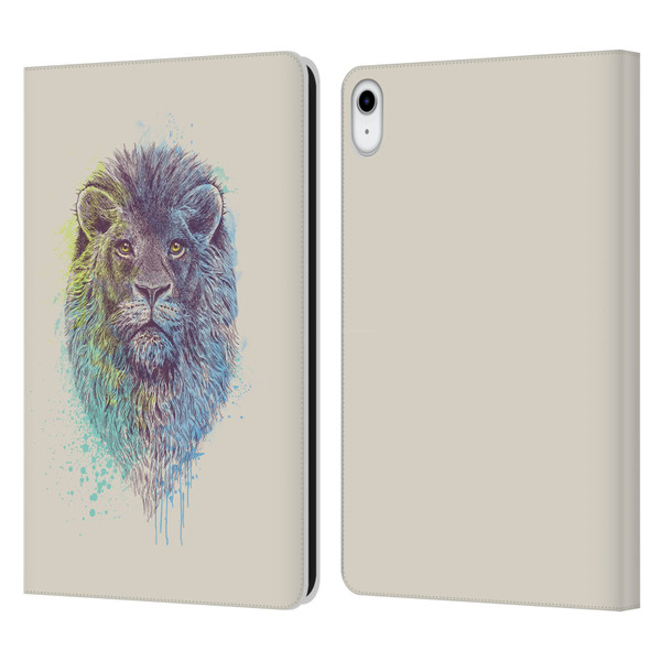 Rachel Caldwell Animals 3 Lion Leather Book Wallet Case Cover For Apple iPad 10.9 (2022)