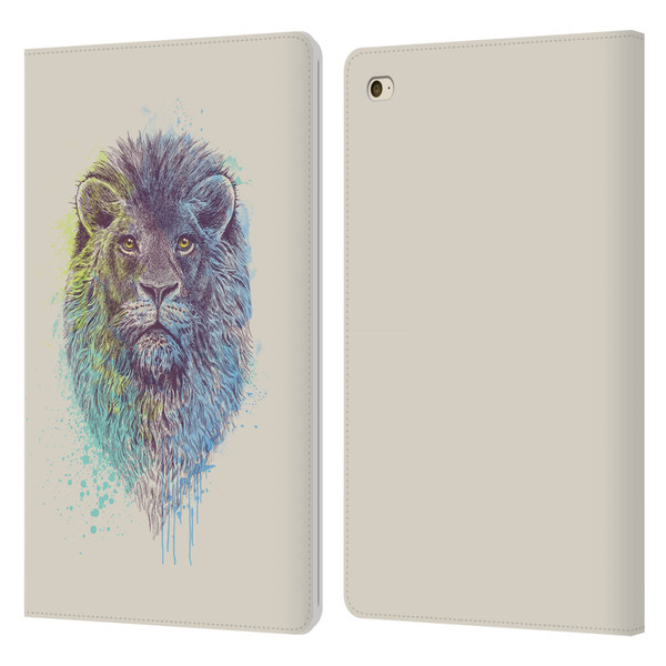 Rachel Caldwell Animals 3 Lion Leather Book Wallet Case Cover For Apple iPad mini 4