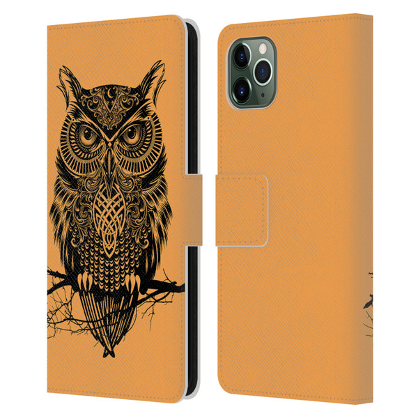 Rachel Caldwell Animals 3 Owl 2 Leather Book Wallet Case Cover For Apple iPhone 11 Pro Max