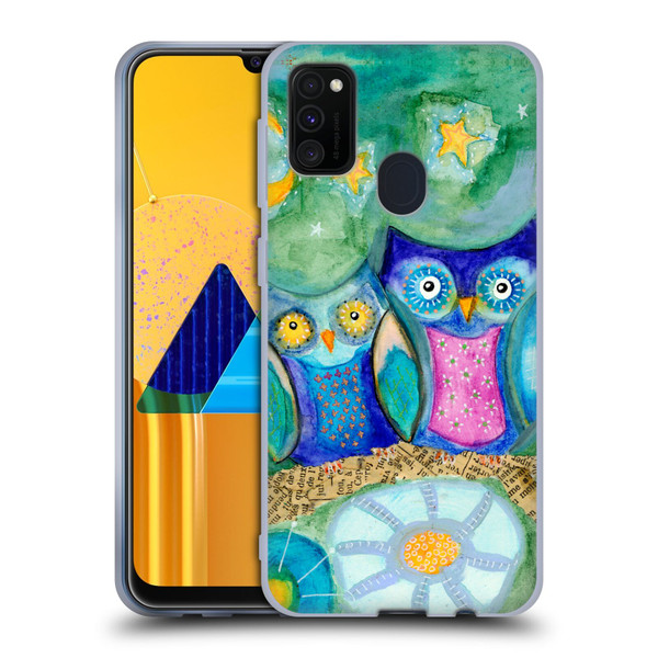 Wyanne Owl Pair of Birds Soft Gel Case for Samsung Galaxy M30s (2019)/M21 (2020)