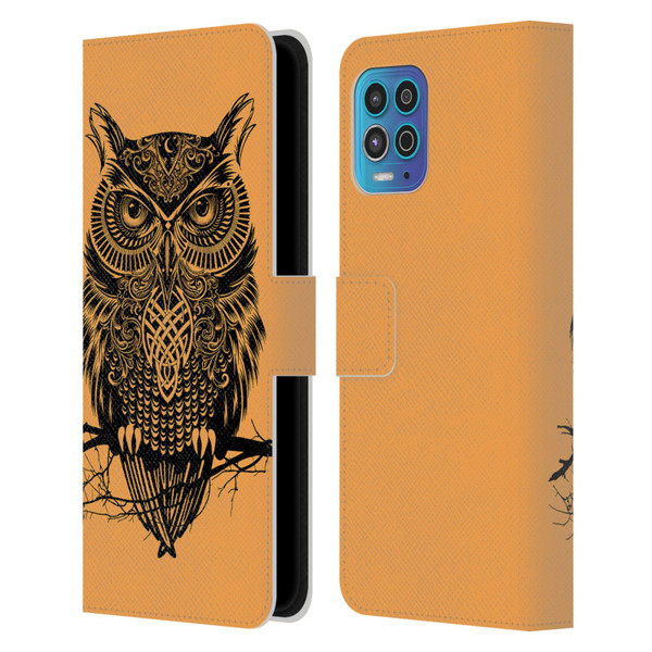Rachel Caldwell Animals 3 Owl 2 Leather Book Wallet Case Cover For Motorola Moto G100