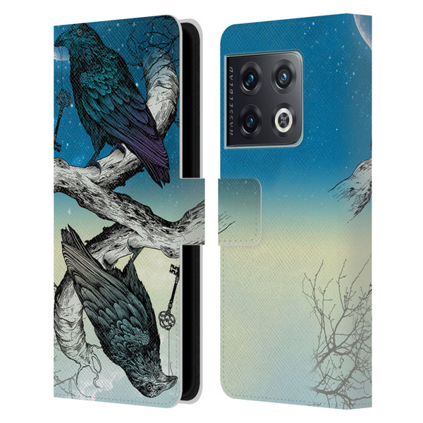 Rachel Caldwell Animals 3 Raven Leather Book Wallet Case Cover For OnePlus 10 Pro