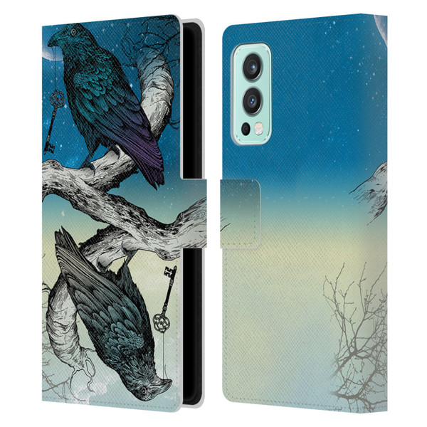 Rachel Caldwell Animals 3 Raven Leather Book Wallet Case Cover For OnePlus Nord 2 5G