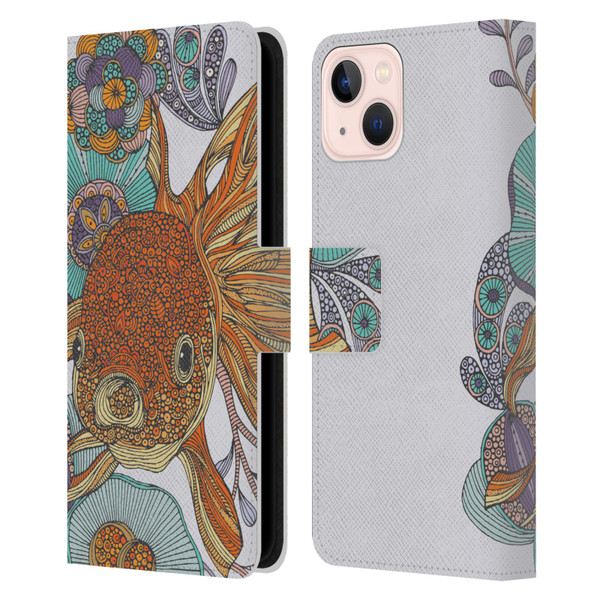 Valentina Animals And Floral Little Fish Leather Book Wallet Case Cover For Apple iPhone 13