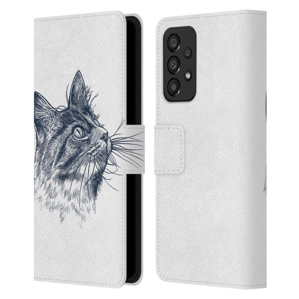 Rachel Caldwell Animals 3 Cat Leather Book Wallet Case Cover For Samsung Galaxy A33 5G (2022)