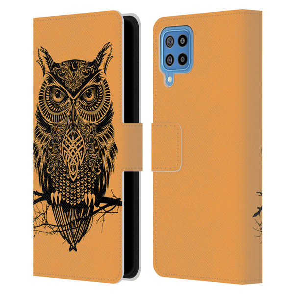 Rachel Caldwell Animals 3 Owl 2 Leather Book Wallet Case Cover For Samsung Galaxy F22 (2021)