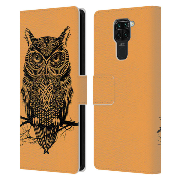 Rachel Caldwell Animals 3 Owl 2 Leather Book Wallet Case Cover For Xiaomi Redmi Note 9 / Redmi 10X 4G