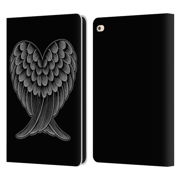 Rachel Caldwell Illustrations Heart Wings Leather Book Wallet Case Cover For Apple iPad Air 2 (2014)