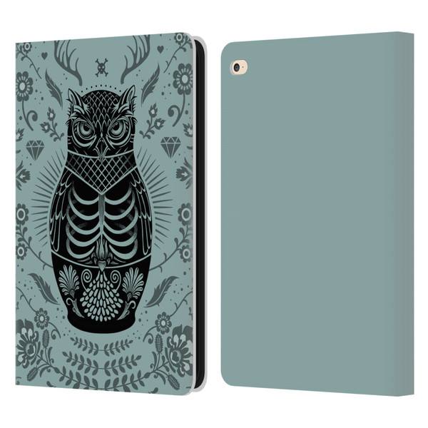 Rachel Caldwell Illustrations Owl Doll Leather Book Wallet Case Cover For Apple iPad Air 2 (2014)