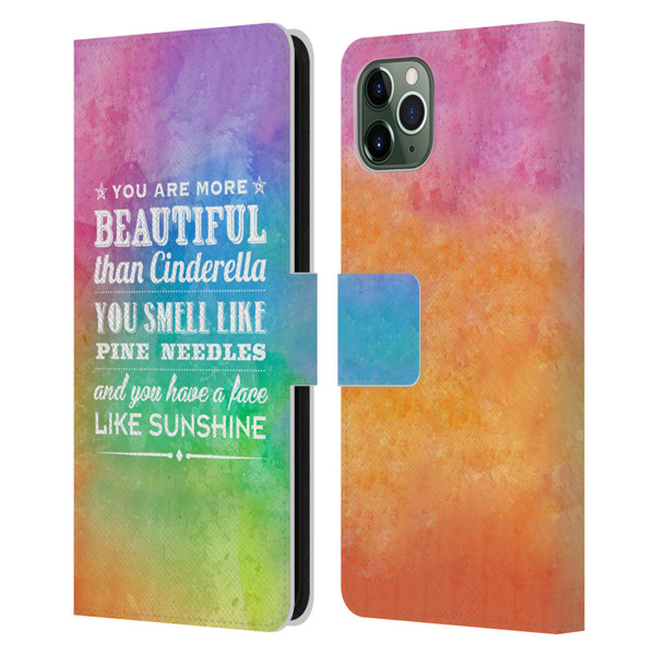 Rachel Caldwell Illustrations You Are More Leather Book Wallet Case Cover For Apple iPhone 11 Pro Max