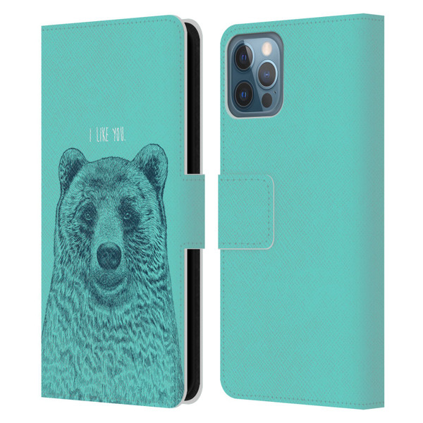 Rachel Caldwell Illustrations Bear Root Leather Book Wallet Case Cover For Apple iPhone 12 / iPhone 12 Pro