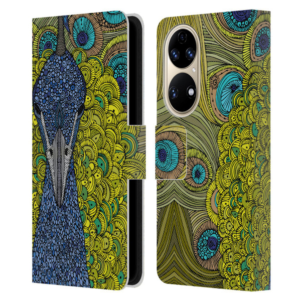 Valentina Birds The Peacock Leather Book Wallet Case Cover For Huawei P50