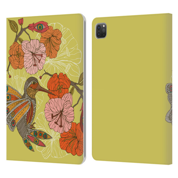 Valentina Birds Hummingbird Flower Leather Book Wallet Case Cover For Apple iPad Pro 11 2020 / 2021 / 2022