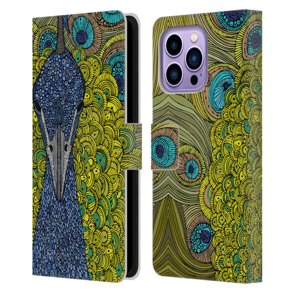 Valentina Birds The Peacock Leather Book Wallet Case Cover For Apple iPhone 14 Pro Max