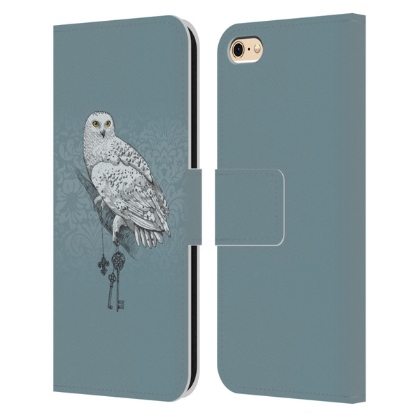 Rachel Caldwell Illustrations Key Holder Leather Book Wallet Case Cover For Apple iPhone 6 / iPhone 6s