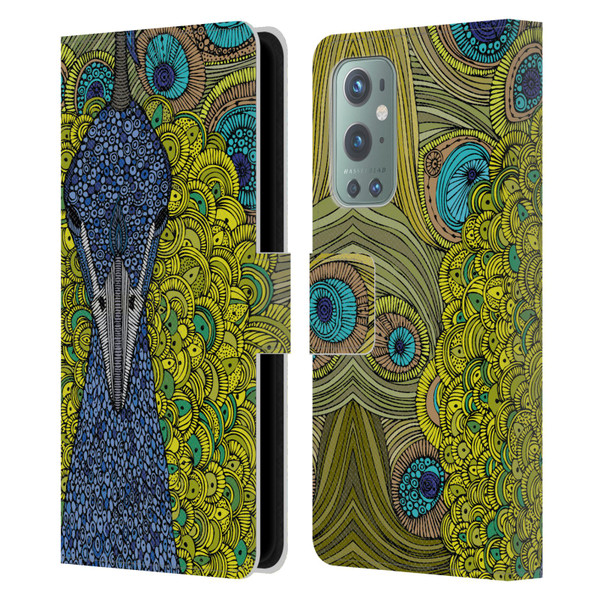 Valentina Birds The Peacock Leather Book Wallet Case Cover For OnePlus 9