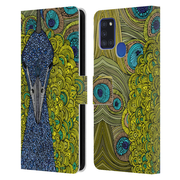 Valentina Birds The Peacock Leather Book Wallet Case Cover For Samsung Galaxy A21s (2020)