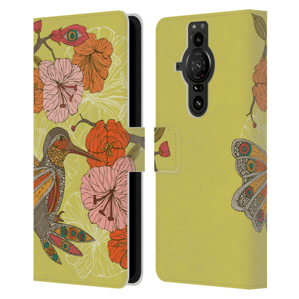 Valentina Birds Hummingbird Flower Leather Book Wallet Case Cover For Sony Xperia Pro-I