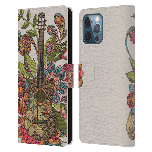 Valentina Bloom Ever Guitar Leather Book Wallet Case Cover For Apple iPhone 12 Pro Max