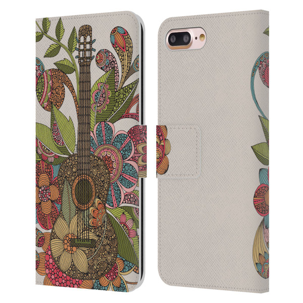 Valentina Bloom Ever Guitar Leather Book Wallet Case Cover For Apple iPhone 7 Plus / iPhone 8 Plus