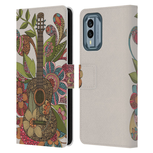 Valentina Bloom Ever Guitar Leather Book Wallet Case Cover For Nokia X30