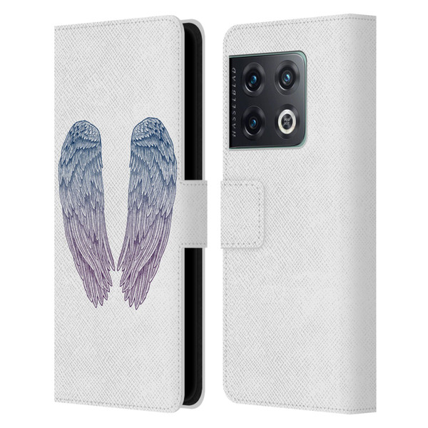 Rachel Caldwell Illustrations Angel Wings Leather Book Wallet Case Cover For OnePlus 10 Pro