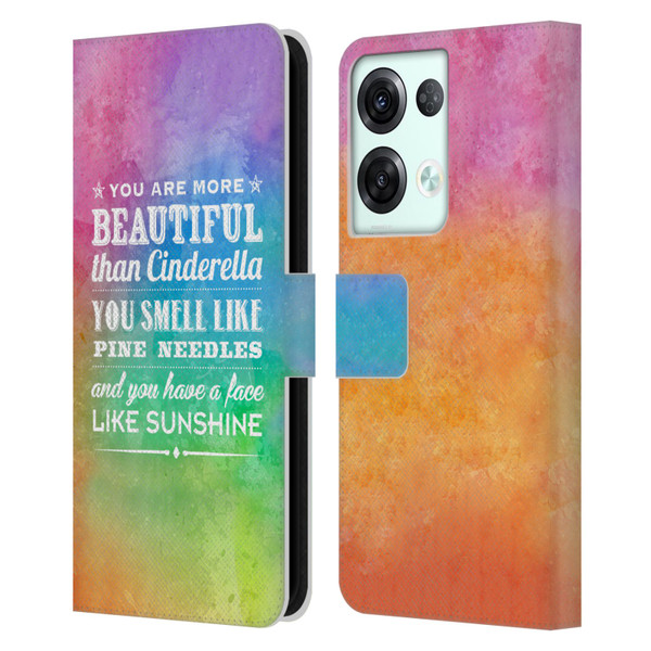 Rachel Caldwell Illustrations You Are More Leather Book Wallet Case Cover For OPPO Reno8 Pro