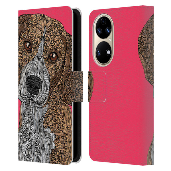 Valentina Dogs Beagle Leather Book Wallet Case Cover For Huawei P50