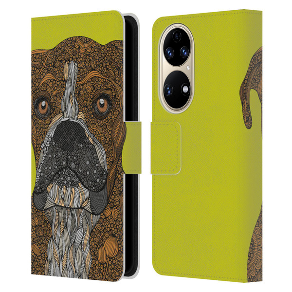 Valentina Dogs Boxer Leather Book Wallet Case Cover For Huawei P50