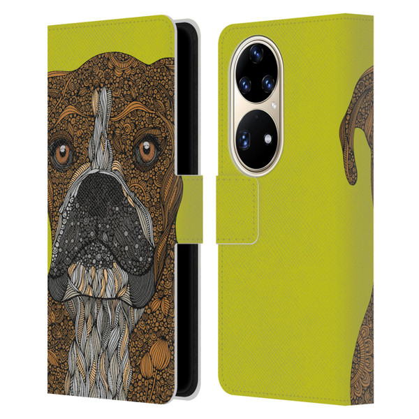 Valentina Dogs Boxer Leather Book Wallet Case Cover For Huawei P50 Pro