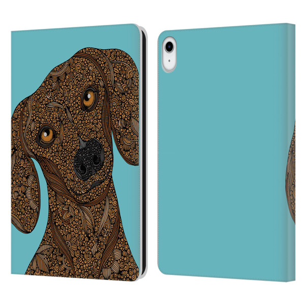 Valentina Dogs Dachshund Leather Book Wallet Case Cover For Apple iPad 10.9 (2022)