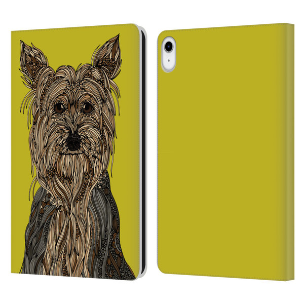 Valentina Dogs Yorkshire Terrier Leather Book Wallet Case Cover For Apple iPad 10.9 (2022)