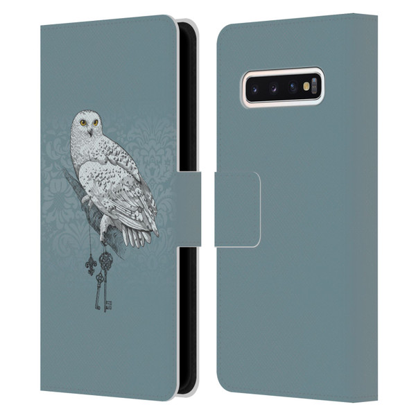 Rachel Caldwell Illustrations Key Holder Leather Book Wallet Case Cover For Samsung Galaxy S10