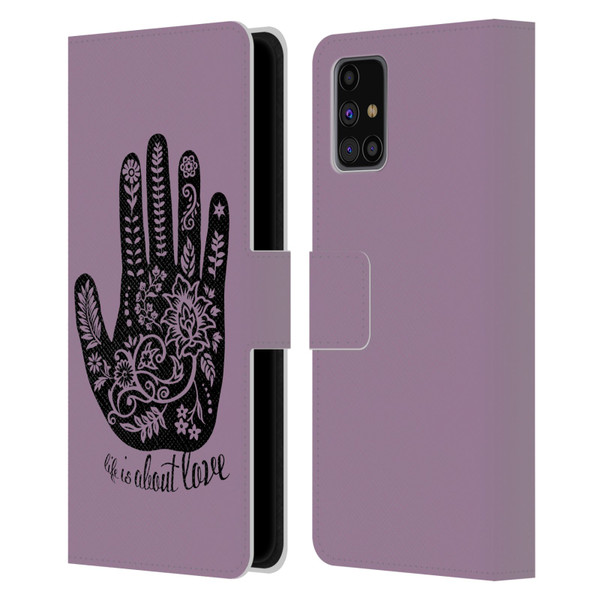 Rachel Caldwell Illustrations About Love Leather Book Wallet Case Cover For Samsung Galaxy M31s (2020)