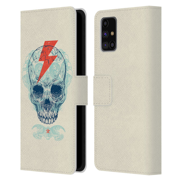 Rachel Caldwell Illustrations Bolt Leather Book Wallet Case Cover For Samsung Galaxy M31s (2020)