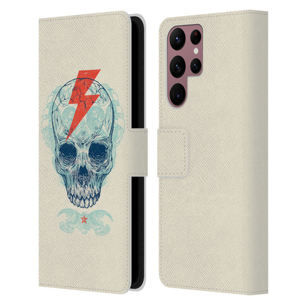 Rachel Caldwell Illustrations Bolt Leather Book Wallet Case Cover For Samsung Galaxy S22 Ultra 5G