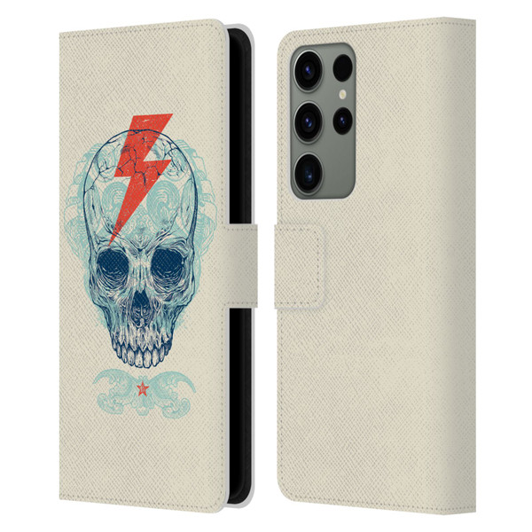 Rachel Caldwell Illustrations Bolt Leather Book Wallet Case Cover For Samsung Galaxy S23 Ultra 5G