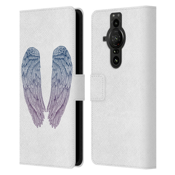 Rachel Caldwell Illustrations Angel Wings Leather Book Wallet Case Cover For Sony Xperia Pro-I